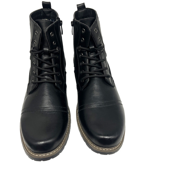 Bruno Marc Philly-5 Black Lace Zip Up Combat Ankle Boots Mens US 13 New main image 8